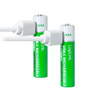 LogiLink LR03RCB2 batterie ricaricabili AAA Li-Ion USB-C, 1,5V, confezione da 2