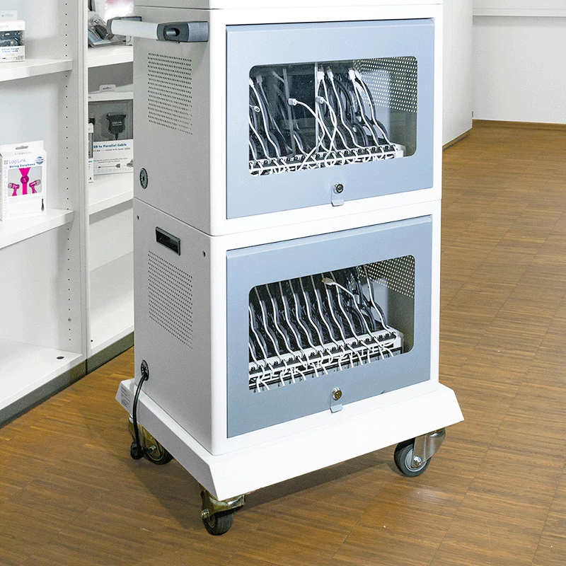 LogiLink SCS0150 base carrello per stazioni e armadi di ricarica multipla, metallo, grigio
