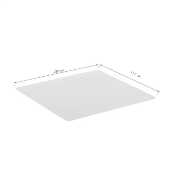 LogiLink EO0086 Tappetino protettivo per pavimenti, 117 x 120 cm, extra morbido, trasparente, antiscivolo, per pavimenti duri
