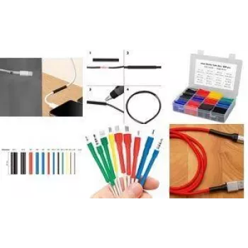 LogiLink KAB0123 set di guaine termorestringenti, 800 pz, 2:1, lunghezza 45 mm, colori misti