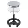 LogiLink Sgabello mobile oscillante regolabile in altezza, grigio
