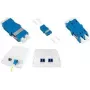 LogiLink FA03LC7 Adattatore in fibra LC duplex, confezione da 12, senza flangia, blu