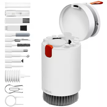 LogiLink set di pulizia multifunzionale 20-in-1 per elettronica, fotocamere, laptop, smartphone, tablet, tastiere e ottica