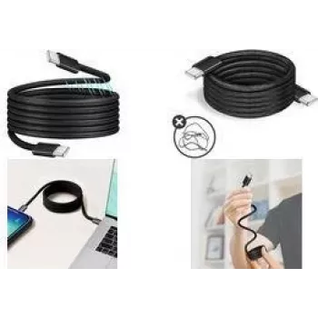 LogiLink CU0231 cavo magnetico USB-C dati e ricarica, 1m, nero, 100W PD, USB 2.0