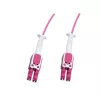 LogiLink Uniboot Push-Pull LC-LC OM4 cavo patch fibra ottica multimodale, 1,0 m, LSZH, Heather Violet