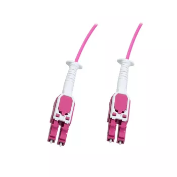 LogiLink Uniboot Push-Pull LC-LC OM4 cavo patch fibra ottica multimodale, 1,0 m, LSZH, Heather Violet