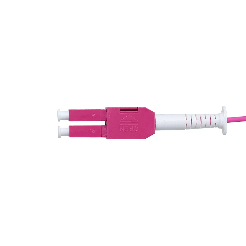 LogiLink Uniboot Push-Pull LC-LC OM4 cavo patch fibra ottica multimodale, 1,0 m, LSZH, Heather Violet