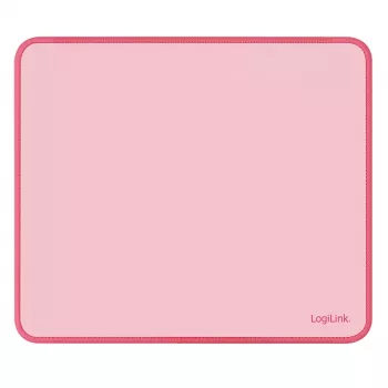 LogiLink tappetino mouse 220 x 250 mm rosa - superficie in tessuto, base in gomma antiscivolo