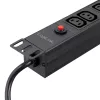 LogiLink PDU rack 19 pollici 1U con 12x prese IEC C13, 10A, con protezione da sovraccarico