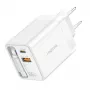 LogiLink caricabatterie USB-A/C 65 W GaN 3 porte bianco con cavo USB-C