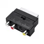 LogiLink adattatore SCART su RCA/S-Video con interruttore, nero