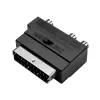 LogiLink adattatore SCART su RCA/S-Video con interruttore, nero