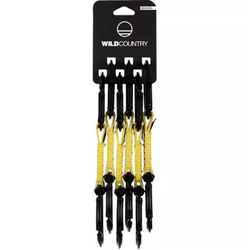 Wild Country HMS Screwgate moschettone con ghiera 6 pezzi - nero/giallo, 25 kN
