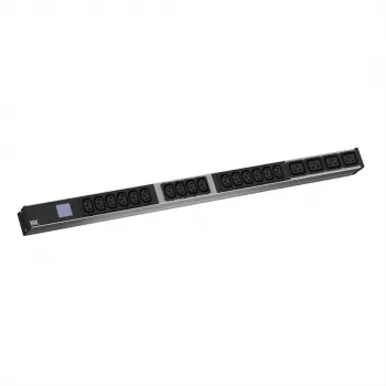 Bachmann BN0500 Local Metered PDU 1U 19 pollici in alluminio, 6x C13 + 2x C19, CEE 16A, protezione da sovratensione, 3m