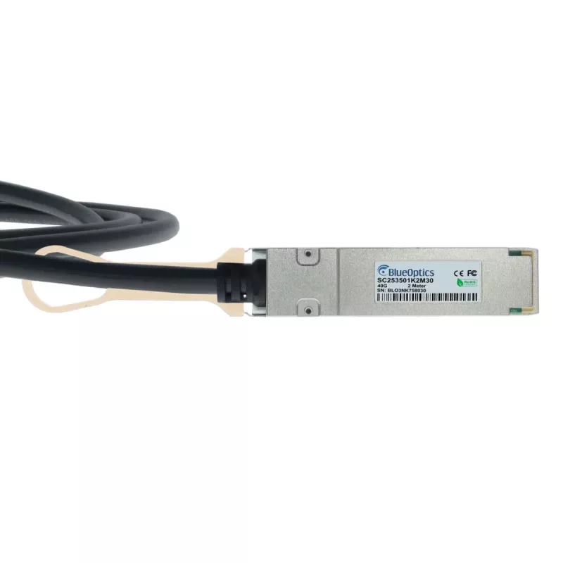 BlueOptics Edge Core ET6402-10DAC-2M cavo DAC QSFP+ compatibile BlueLAN 2m, 40G, rame twinax passivo