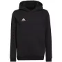 adidas Entrada 22 felpa con cappuccio per bambino nero 128cm