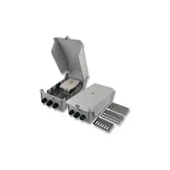 EFB IP54 kit scatola di giunzione in fibra ottica con accessori completi, 24 fibre, montaggio a parete, grigio chiaro RAL 7035