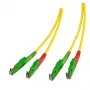 EFB Elektronik O0933.30 cavo patch in fibra ottica E2000/APC su E2000/APC monomodale duplex, OS2, 2 m, LSZH, giallo