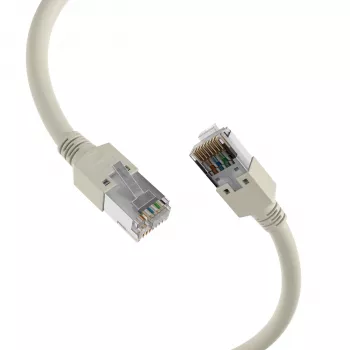 EFB Elektronik K8452.50 cavo patch RJ45 Cat.5e F/UTP LSZH, Draka UC300 TM11, 4x2 x AWG26/7, contatti dorati, 50 m, grigio