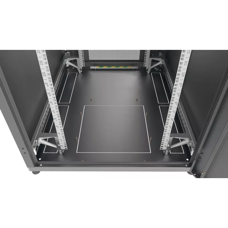 EFB PRO armadio server 33U 800x800mm RAL9005 con porte anteriori e posteriori perforate