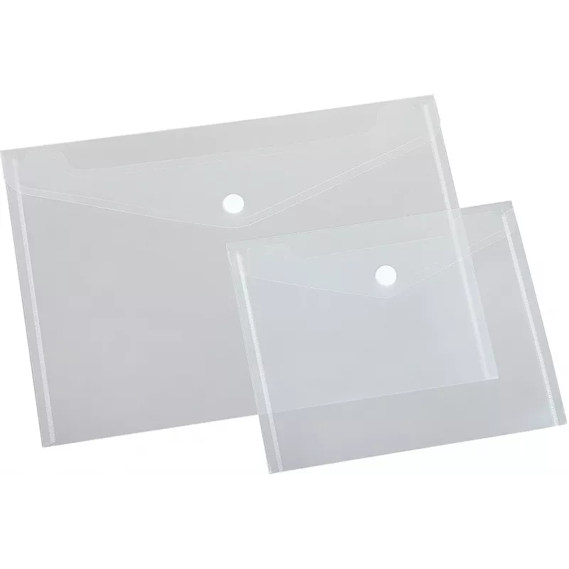 Eichner buste portadocumenti DIN A4 orizzontale trasparenti lisce, confezione da 5