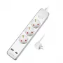 LogiLink LPS287U ciabatta con 3 prese di sicurezza, USB-A e USB-C PD 20W, interruttore a bilanciere, cavo 1,5m, bianca