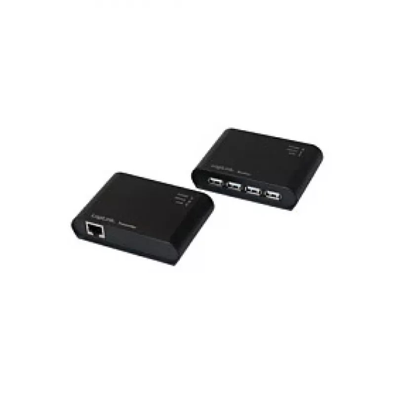 LogiLink extender USB 2.0 Cat.5 con hub a 4 porte, 50 m, nero