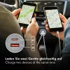 LogiLink caricabatterie da auto USB, 2 porte, ricarica rapida 20W, argento