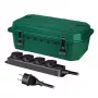 LogiLink cassetta di distribuzione elettrica da esterno con ciabatta a 4 prese, IP54, verde, cavo 2m