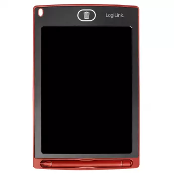 LogiLink Tavoletta LCD per scrittura 8,5 pollici, rossa, con 2 magneti