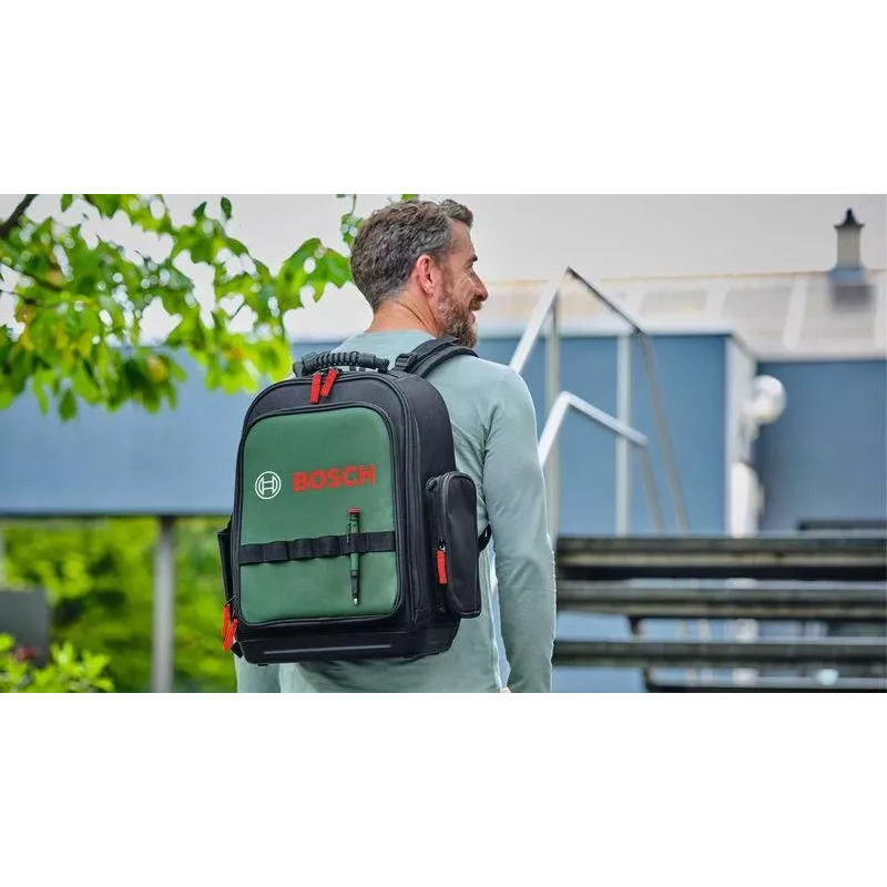 Bosch Power Tools set zaino porta attrezzi da 60 pezzi (nero/verde)