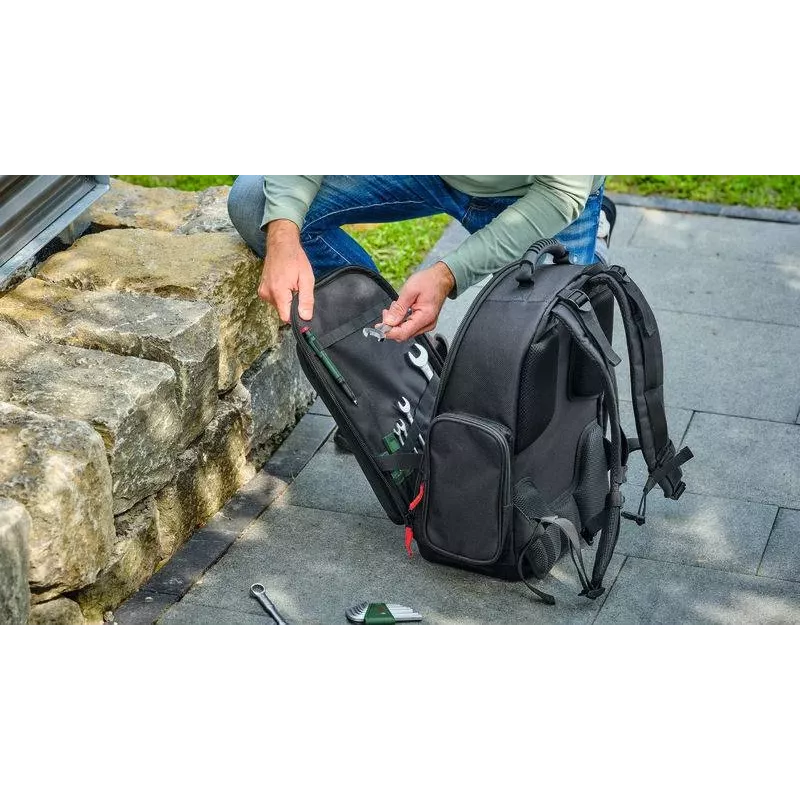 Bosch Power Tools set zaino porta attrezzi da 60 pezzi (nero/verde)
