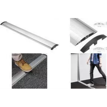 LogiLink passerella portacavi in alluminio e ABS, 1104 x 139 x 22 mm, accorciabile, argento