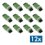 LogiLink FA01SC8 adattatore in fibra ottica SC Simplex APC, senza flangia, verde, confezione da 12