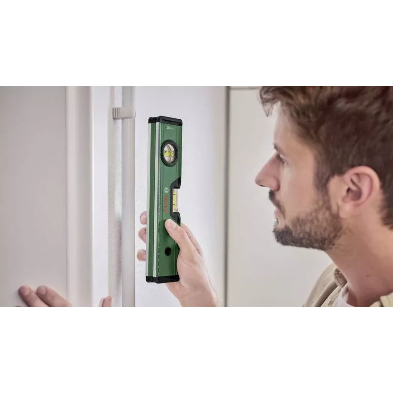 BOSCH DIY livella 25 cm verde con scanalatura a V e base fresata piana