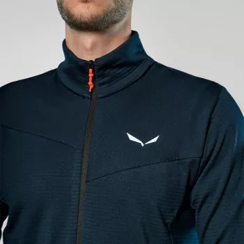 Salewa Puez Altavia felpa full-zip con cappuccio Polarlite uomo Navy Blazer taglia L