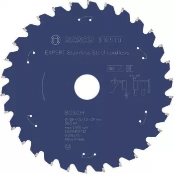 Bosch EXPERT per acciaio inox Lama per sega circolare 136 x 20 mm, 30T (2608902132)
