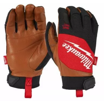 Milwaukee guanti da lavoro ibridi in pelle taglia M/8 con compatibilità touchscreen SMARTSWIPE