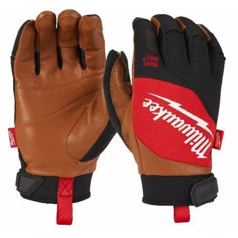 Milwaukee guanti da lavoro ibridi in pelle taglia M/8 con compatibilità touchscreen SMARTSWIPE