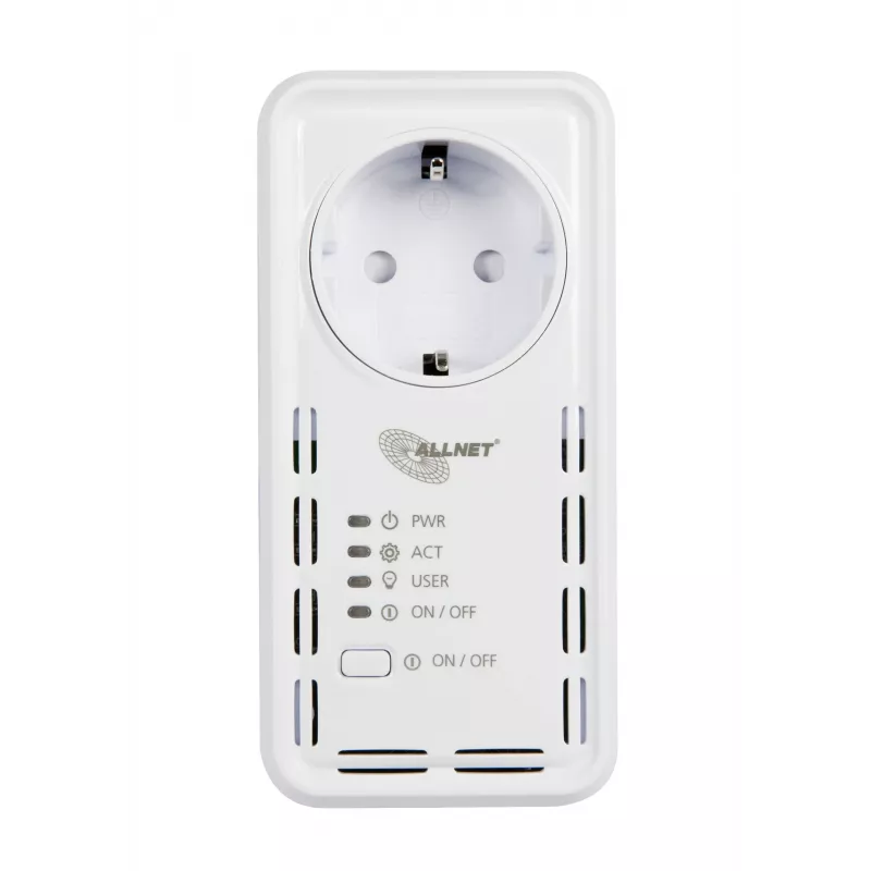 ALLNET ALL3075v4 smart plug con Wi-Fi ed Ethernet, monitoraggio energia, Tipo F Schuko, 16A, 3680W