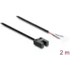 Delock Fotocellula a forcella 5 mm Type U con 4 terminali a cavo aperti NPN L/D selezionabile 2 m