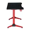 LogiLink Scrivania gaming, 120x60 cm, piano in vetro temperato con illuminazione RGB, cornice rossa