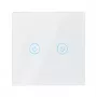 LogiLink Interruttore luce smart WiFi EU, 2 vie, compatibile Tuya, bianco