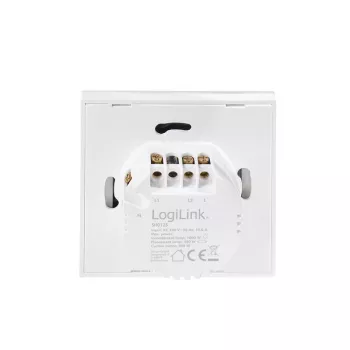 LogiLink Interruttore luce smart WiFi EU, 2 vie, compatibile Tuya, bianco