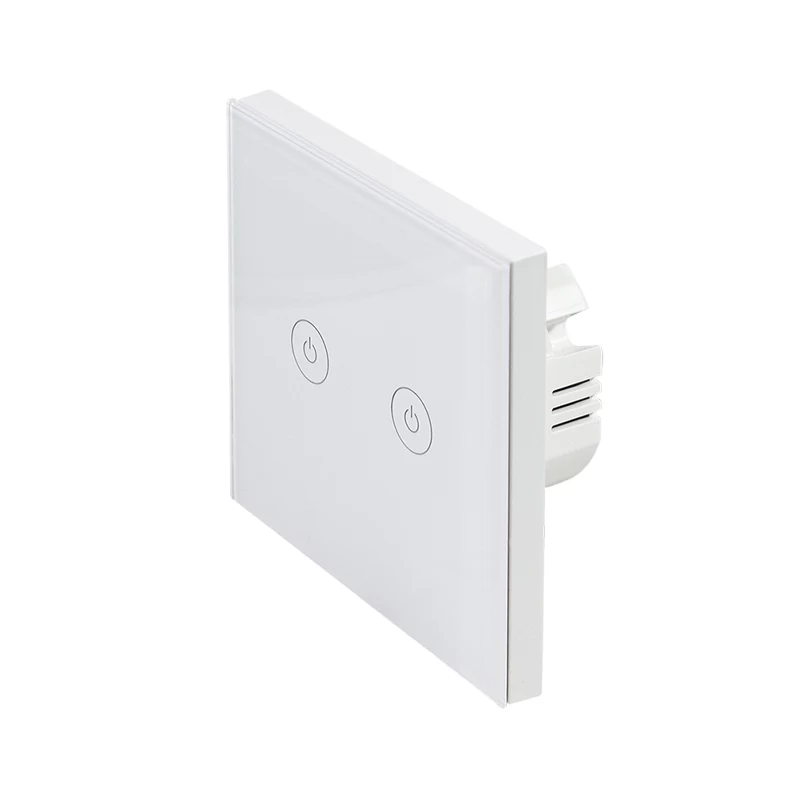 LogiLink Interruttore luce smart WiFi EU, 2 vie, compatibile Tuya, bianco