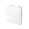LogiLink Interruttore luce smart WiFi EU, 2 vie, compatibile Tuya, bianco