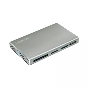 LogiLink USB 3.2 Gen1 lettore di schede 5-in-1, corpo in metallo, argento