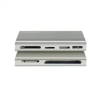 LogiLink USB 3.2 Gen1 lettore di schede 5-in-1, corpo in metallo, argento