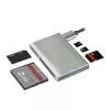 LogiLink USB 3.2 Gen1 lettore di schede 5-in-1, corpo in metallo, argento