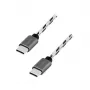LogiLink USB 2.0 Type-C set di 3 cavi, C/M a C/M, alluminio, nylon, bianco/nero